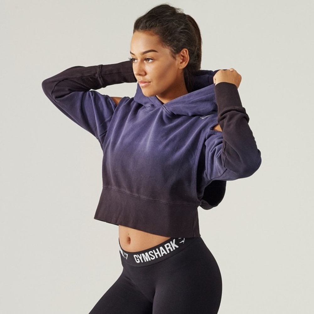 *SOLD* Gymshark Navy Ombré Crop Hoodie